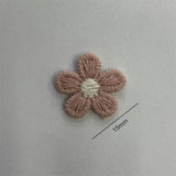 100Pcs Embroidered Flowers Appliques Patches DIY Arts Headwear Decor Material