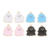 100Pcs Halloween Ghost Alloy Charms for Jewelry Making DIY
