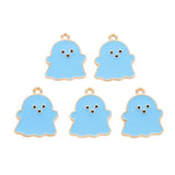 100Pcs Halloween Ghost Alloy Charms for Jewelry Making DIY