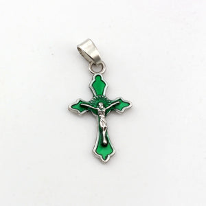 100Pcs Enamel Crucifix Cross Alloy Dangle Charms Pendants for DIY Jewelry Making