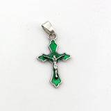 100Pcs Enamel Crucifix Cross Alloy Dangle Charms Pendants for DIY Jewelry Making