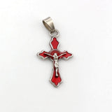 100Pcs Enamel Crucifix Cross Alloy Dangle Charms Pendants for DIY Jewelry Making