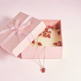 100Pcs Strawberry Charms Beads Enamel Pendants For Jewelry Making