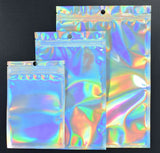 100Pcs Eyelash Package Holographic Zip Lock Bag Necklace Storage