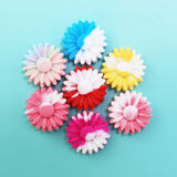 100Pcs Flower Baby Silicone Beads Daisy Teether BPA-Free DIY Pacifier Toy Chain