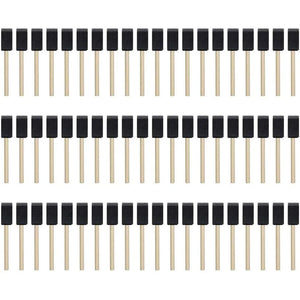100Pcs Foam Brush,Sponge Wood Handle Paint Brush,1inch Foam Brush Painting Set