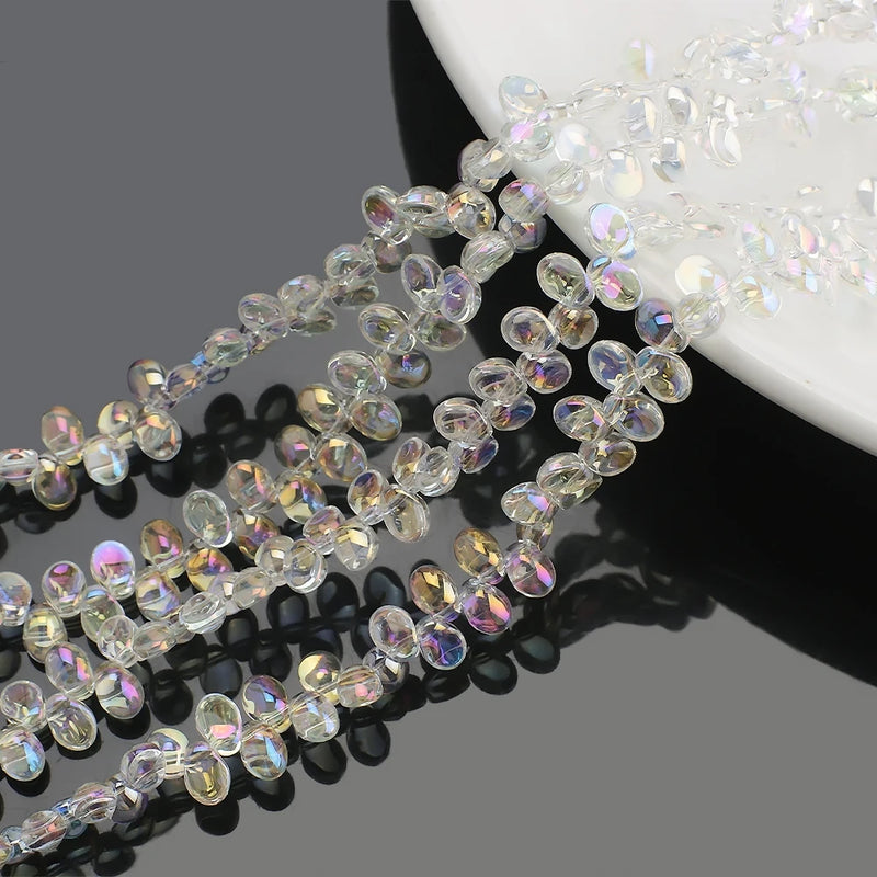100Pcs Glass Drop Bead DIY Making Accessories 6x8/6x12mm