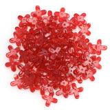 100Pcs Glass Four-leaf Petal Beads 10mm Top Drilled Crystal Flower Pendants