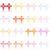 100Pcs Glass Four-leaf Petal Beads 10mm Top Drilled Crystal Flower Pendants
