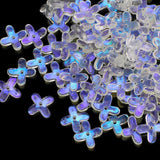 100Pcs Glass Petal Beads 10mm Lampwork Crystal Flower Pendants Pink