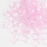100Pcs Glass Petal Beads 10mm Lampwork Crystal Flower Pendants Pink