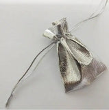100Pcs Silver Organza Bag Jewelry Pouch Christmas Wedding Party Gift Bags