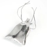 100Pcs Silver Organza Bag Jewelry Pouch Christmas Wedding Xmas Bridal Favor Bags
