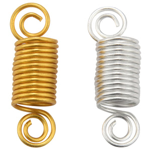 100Pcs Hair Coil Dreadlocks Beads Cuffs Braiding Clips Spring Braid Hair Rings