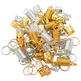 100Pcs Hair Coil Dreadlocks Beads Cuffs Braiding Clips Spring Braid Hair Rings