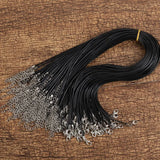 100Pcs Adjustable Braided Leather Rope Chain Necklaces & Pendant Charms