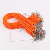100Pcs Adjustable Braided Leather Rope Chain Necklaces & Pendant Charms