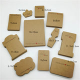 100Pcs Craft Paper Necklace Earring Card DIY Jewelry Holder Tags