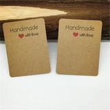 100Pcs Craft Paper Necklace Earring Card DIY Jewelry Holder Tags