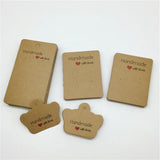 100Pcs Craft Paper Necklace Earring Card DIY Jewelry Holder Tags