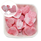 100Pcs Heart Shape Silicone Beads Baby Nursing Teething Teether DIY Necklace
