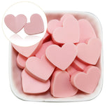 100Pcs Heart Shape Silicone Beads Baby Nursing Teething Teether DIY Necklace