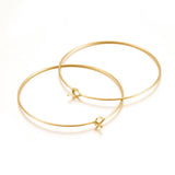 100Pcs Stainless Steel Big Circle Earrings Wire Hoops for DIY Earring Dangle