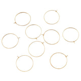 100Pcs Stainless Steel Big Circle Earrings Wire Hoops for DIY Earring Dangle