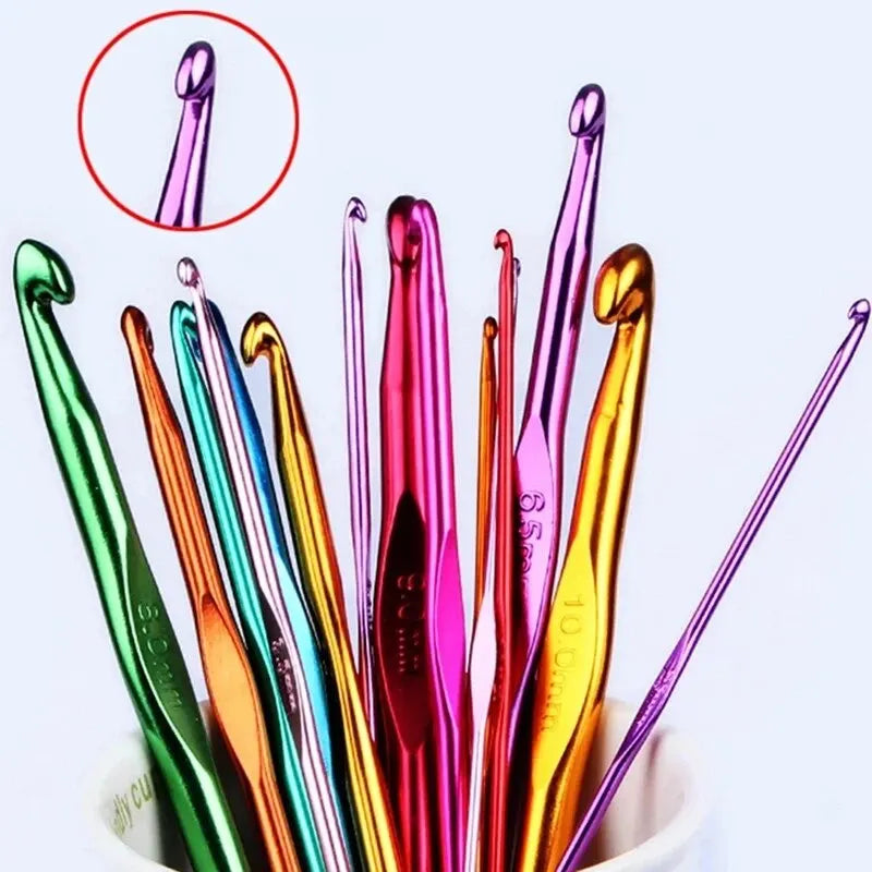 100Pcs Mixed Color Hooks Needles Knitting Set DIY Art Craft