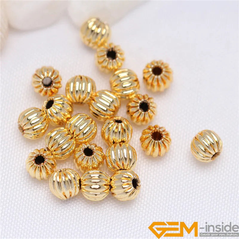 100Pcs Yellow Spacer Beads 3-8mm For Jewelry Making