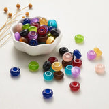 100Pcs Cat Eye Resin European Beads for DIY Chain Charm Bracelet