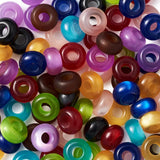 100Pcs Cat Eye Resin European Beads for DIY Chain Charm Bracelet