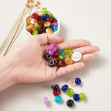 100Pcs Cat Eye Resin European Beads for DIY Chain Charm Bracelet
