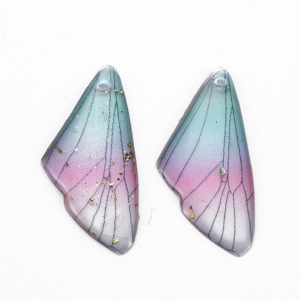 100Pcs Insects Wing Resin Pendants for DIY Jewelry Making