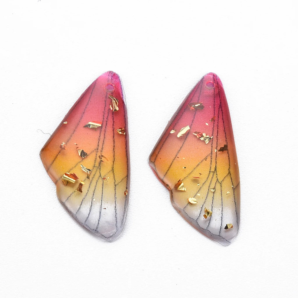 100Pcs Insects Wing Resin Pendants for DIY Jewelry Making