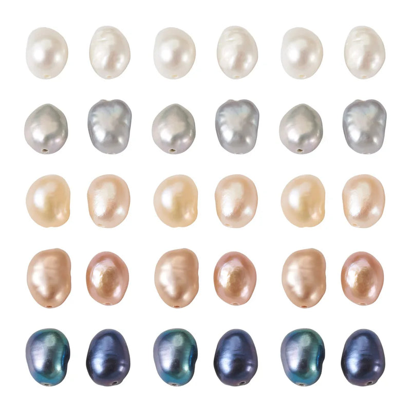 100Pcs Mixed Shape Natural Freshwater Pearl Beads for DIY Jewelry Making
