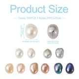 100Pcs Mixed Shape Natural Freshwater Pearl Beads for DIY Jewelry Making
