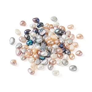 100Pcs Mixed Shape Natural Freshwater Pearl Beads for DIY Jewelry Making