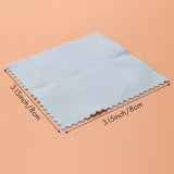 100Pcs Jewelry Cleaning Cloth, Individually Wrapped, Sea Blue
