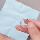 100Pcs Jewelry Cleaning Cloth, Individually Wrapped, Sea Blue