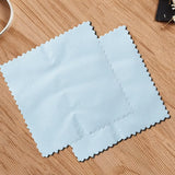 100Pcs Jewelry Cleaning Cloth, Individually Wrapped, Sea Blue