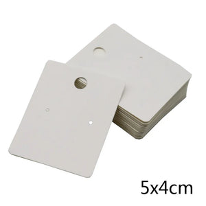 100Pcs Earring Display Card 4x5cm DIY Jewelry Packaging Cards