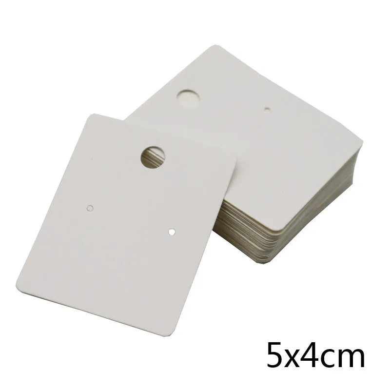 100Pcs Earring Display Card 4x5cm DIY Jewelry Packaging Cards