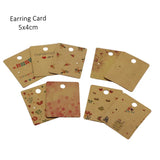 100Pcs Earring Display Card 4x5cm DIY Jewelry Packaging Cards