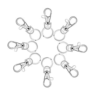 100Pcs Keychain Hooks with Key Rings Clip Hook for DIY Crafts