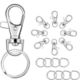 100Pcs Keychain Hooks with Key Rings Clip Hook for DIY Crafts