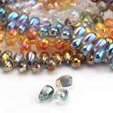 100Pcs Lampwork Glass Drop Bead 6x9mm Austria Crystal Teardrop Pendant