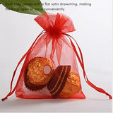 100Pcs Large Organza Bags, 20X30 cm Gift Pouches for Christmas Wedding