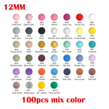 100Pcs/Lot 12MM Silicone Letter Beads Round Food DIY Bracelet Necklace Accessory