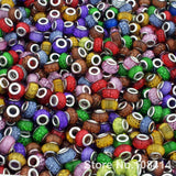 100Pcs Mix Beads Silver Plated Big Hole Resin Charms DIY Jewelry